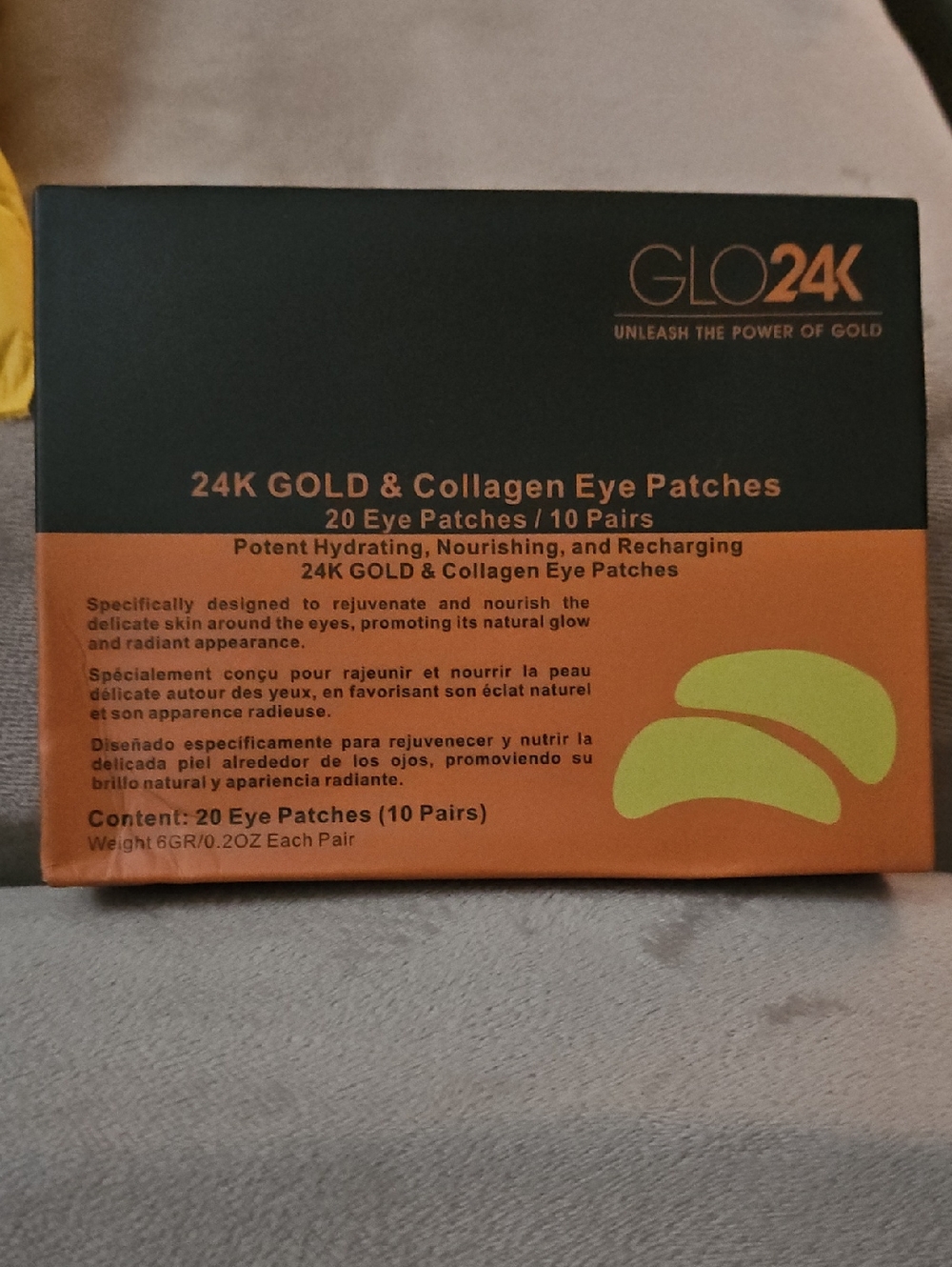 24K Gold & Collagen Eye Patches - Gold